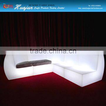 modern leather sofa with cushion color changed by remote