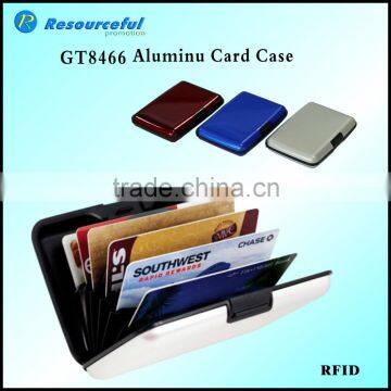 Locking aluminum PVC/ABS bank credit card holder card case