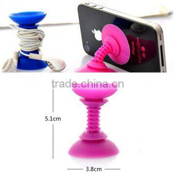 2014 Newest Smart Mini Silicone Phone Sucker Stand Two-side Sucker photo-3