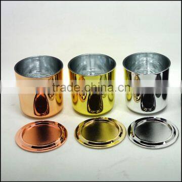 Matte Black Glass Candle Holder With Black Metal Lid photo-3