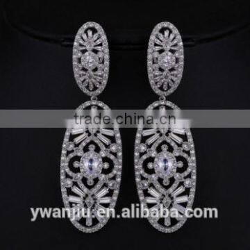 Wholesale Stock Small Order Fashion Women Hollow Garland Zircon Earrings photo-2