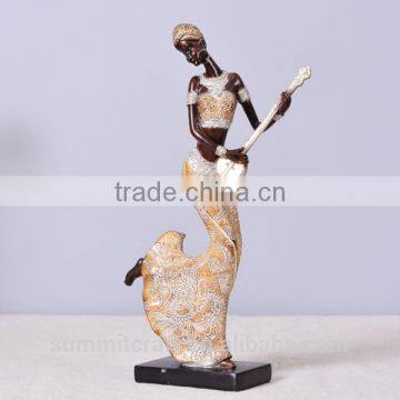 Unique Style Resin Black African Lady Dancing Figurines photo-2
