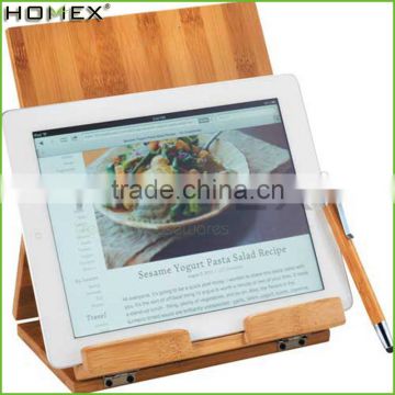 Bamboo cookbook stand and pad holder Homex-BSCI