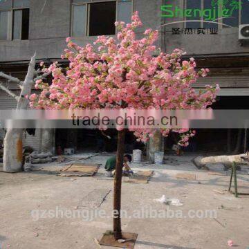 artificial flower plant plastic sakura tree artificial cherry blossom tree by metal steel for wedding decoration