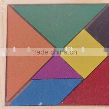 Educational Toy Colorful Wooden Jigsaw Puzzles/tangram Puzzle/seven-piece Puzzle Toy for Children photo-5
