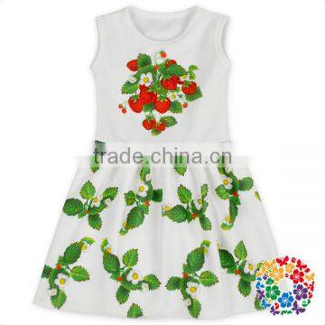 Baby Girls New Fashion Flower Petals Dress White Princess Sleeveless High Quality Dress