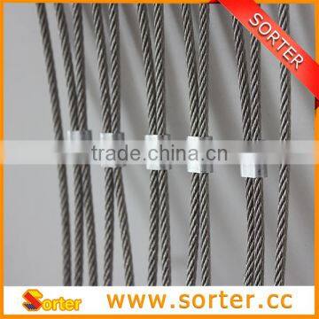 Woven type stainless steel rope mesh for farm/zoo fence