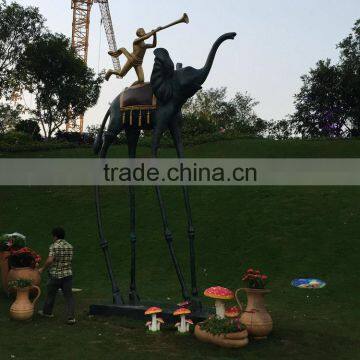 Fiberglass Long Legs Elephant Sculpture Tall 5m photo-2