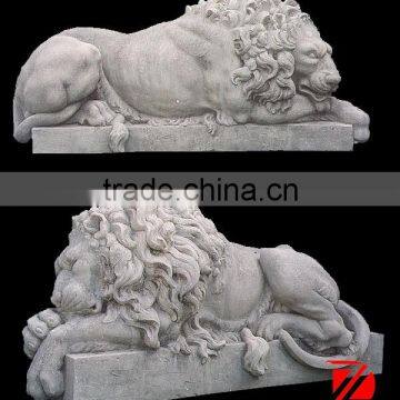 marble lying lion statue