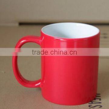 11oz solid colorful ceramic coffee mug