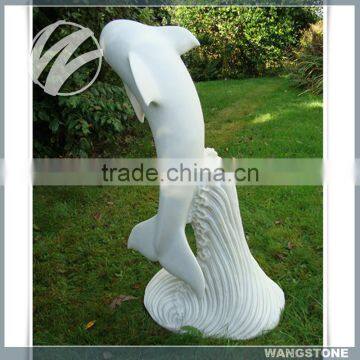 Garden Statue Cute Stone Dolphin Sculpture photo-2