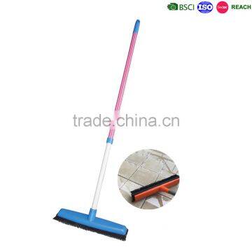 telescopic handle rubber broom, indoor sweeping floor broom