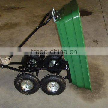 LARGE HEAVY DUTY GARDEN HOUSEHOLD 4 WHEEL UTILITY DUMP TRUCK WHEELBARROW TIPPER TC4253 photo-5