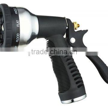 Multi pattern metal hose nozzle