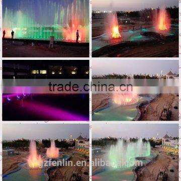 Stainless Steel Outdoor Colorful Running Music Water Speaker Fountain