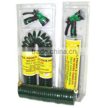 Jinrui pvc garden water hose 3/8''OD(14mm*10mm) Memory Recovery Used For gardening irrigation For Water Hose