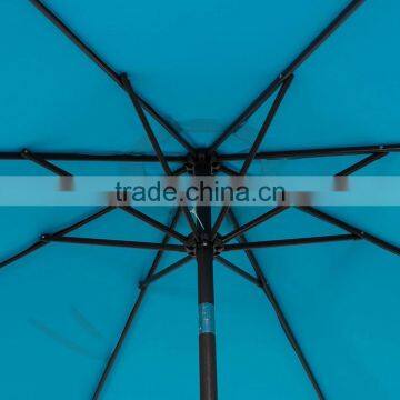 Classic Blue Fabric Outdoor Patio Market Umbrella photo-3