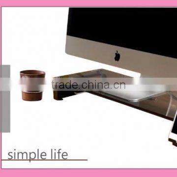 Desktop Organizer Office Glass Computer Laptop Monitor Stand Riser With USB Hubs photo-2