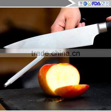 Chef's Knife and Sharpener - Professional Set by LK Kitchen - 8 Inch Stainless Steel Sharp Blade Kitchen Knife for the Home Cook photo-4