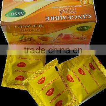 Halal Approved 7g AIU Packages Instant Honey Ginger Tea Powder/ginger Tea With Lemon photo-2