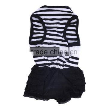 2015 Newly Design Hot Pet Dog Puppy Tutu Princess Dress Stripe Bow Lace Skirt Formal Wedding Clothes Pet Apparel photo-5