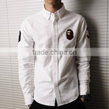 2015 Fashionable 100% Cotton Shirt Embroidered Shirt for Men photo-2