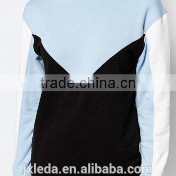 Ladies Designer Colour Block Crew Neck Sweatshirt photo-4