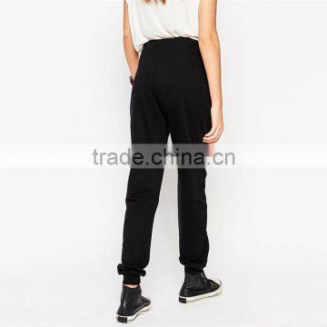 Womens New Fashion Casual Jogger Pants & Trousers Blank Black photo-3