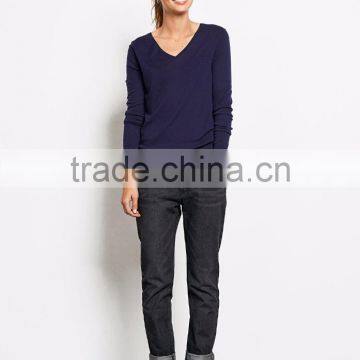 V Neck Russisa Knitting Sweaters Middle Line Knitwear Pattern Oem Service Factory Price photo-4
