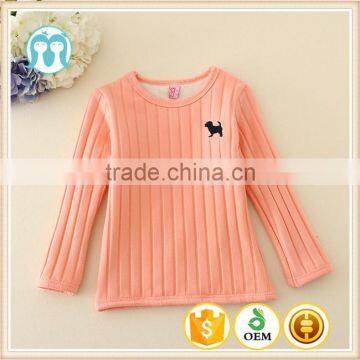 Factory manufacture supply long sleeves girl undershirt in stock, Kids Warm Undershirts/sweatshirts for girls