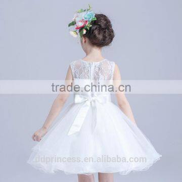 2017 Baby Dress Girls Lace Pink White Lovely Princess Dresses for Kids photo-5