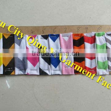 Yiwu City Qing Li Garment Factory Cotton Chevron Print Color Chart Colorful Kids Zigzag Color Chart