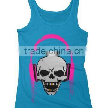 China Custom Printing 100 Cotton Stringer Tank Top Women photo-5
