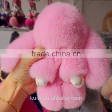 Lovely Rabbit Fur Rabbit Keychain Charm Pendant Keychains Fashion Jewelry Toy Doll Hanging Pendant Accessories Gift photo-5