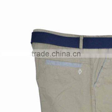 Mens Tan Khaki Waistband Belt Cargo Shorts photo-6