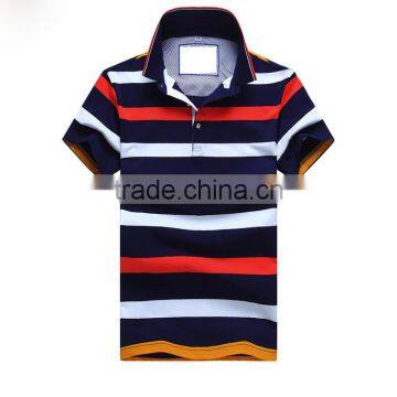2016 New Design Mens Fashion Stripe Polo Shirts Customized Logo photo-5