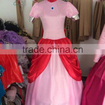 walson clothes apparel Princess Peach Super Games Fancy Dress Up Party Costume