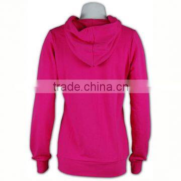 Women Zip up Sweatshirt Hoodies Pink Jacket photo-5