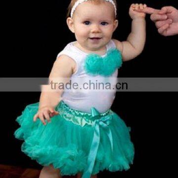 Persnickety Toddler Girls Ruffle Skirts Outfit Baby Girls Chiffon Pettiskirt With White Vest Set Tank Top Fluffy Pettiskirt photo-2