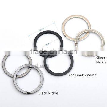 1inch 25mm Metal Flat Iron Round Split KeyRing Key Holder,Metal Keychain Accessories Nickle,black,matt Enamel RING-001 photo-6