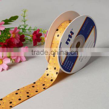 25mm Wide Polka Dot Single Face Satin Ribbon