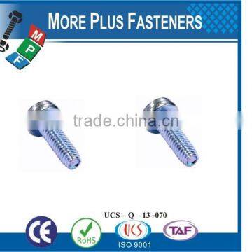 Made in Taiwan Material Carbon Steel Sliver Color Plus Tech Trilobular Type TT Thread Rolling Tapping Screws