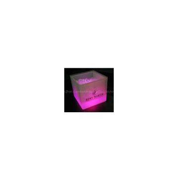 Personalized color and logo double layer PP led Ice bucket for wine