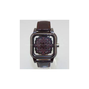 2014 Fashion Ceramic Ladies Wrist Watch Express Made in China Japan Movt Quartz and Genuine Leather Bracelet photo-2