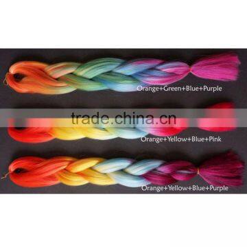 Factory Supply Pre Braided Two Colored Wholesale Cheap Synthetic Braiding Hair photo-6