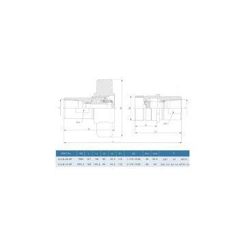ZJ-LB Brass Winged Truck and Trailer Coupler Interchange Hydraulic Coupler photo-3
