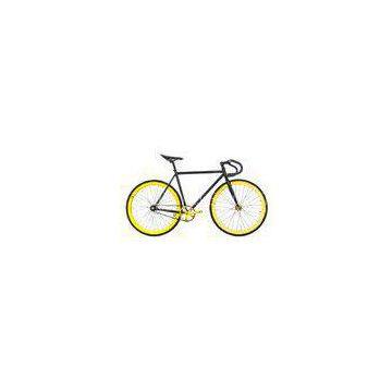 Yellow Single Speed Lugged Frame Fixed Gear Bikes / Bicycles