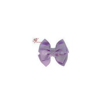 Lovely Purple Grosgrain Ribbon large Girls Hair Bows For kids Hair Accessories