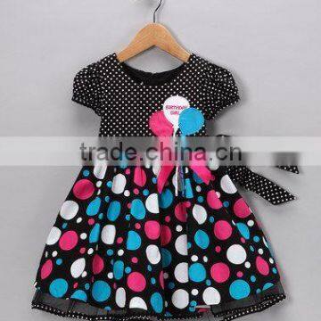 sweet baby girl remake big polka dot dress summer clothing sets