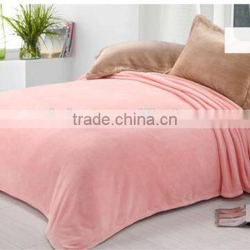 2015 Hot Super Soft Warm Beautiful 100% Plain Dyed Solid Blue Red Green Yellow Fleece Blanket Polyester photo-2